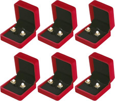 6-Piece Classic Velvet Jewelry Earring Gift Box - Stud Earring, Necklace
