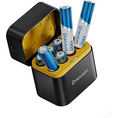 Wiederaufladbare Lithium Akkus AAA 8er Pack mit Schnellladegerät - 1300mWh