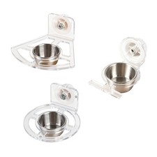Bird Feeder for Cage Cage Accessory Clear Easy to Clean Food Container Parakeet