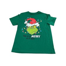 The Grinch Christmas TShirt Womens Large Green Grinch Face Merry As It Gets