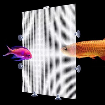 2PCS Fish Tank Divider Plastic Aquarium Dividers with 17 x 13 Inch, white