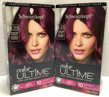 Schwarzkopf Color Ultime 5.23 Charcoal Fuchsia Permanent Hair Dye, 2 Pack