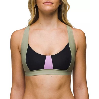 NWT Prana Tulum Bikini Top in Black Color Block - Size: Medium
