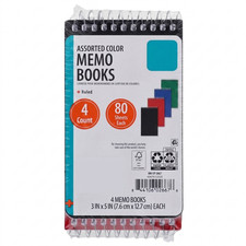 3x5 Spiral Memo Notebooks Ruled Paper 80 Sheets Each Pocket Size Compact