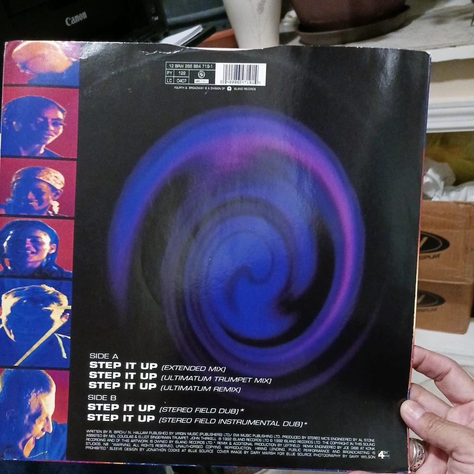 Stereo MC's - Step It Up (Radio Edit) 1992 Dance / Rap Music 7" Vinyl Record  - Bild 2 von 4