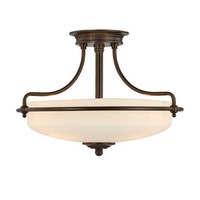 Weiß Braun Klassisch Deckenlampe Deckenleuchte 3X100W/E27 43,2X30,5 [Cm]