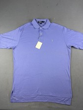 Vintage Ralph Lauren Polo Shirt Mens Size Extra Large Blue Short Sleeve Pony 90s