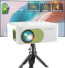 BIGASUO Outdoor Projector ONLY 1080P W/ bluetooth
