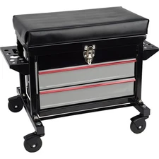 Performance Tool W85024 Rolling Mechanic Seat, 2 Drawer