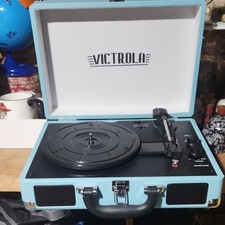 Victrola VSC-550BT Teal Bluetooth Turntable 3-Speed Built-In Speakers 2018
