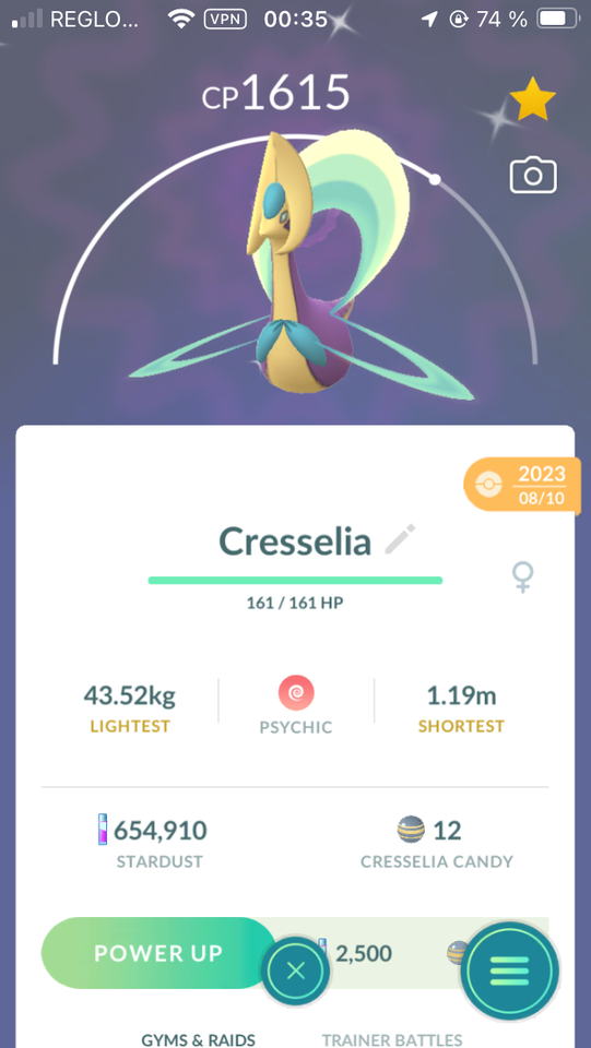 Pokémon PTC GO - Shiny Mesprit - 80K Stardust✨Read Description