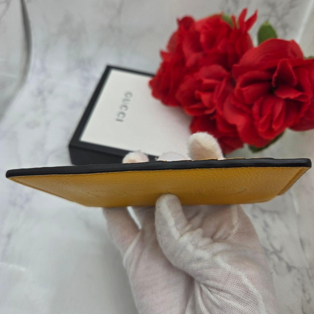 Gucci Fragment Case Coin Purse 7x14cm Leather Yellow Near Mint No Accessories thumbnail 9