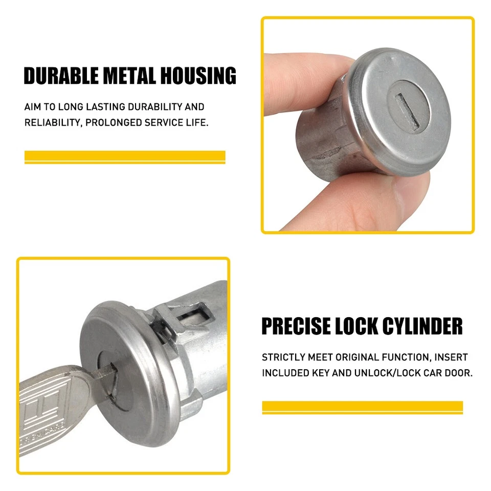 For Chevy Truck C10 C20 C30 1500 SUV Door Lock Cylinder with Keys Replacement Foto 2 de 4