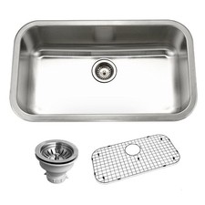 Houzer BSG-3018 Belleo Series Topmount Large Single Bowl Kitchen Sink