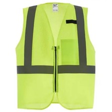 Class 2 High Visibility Mesh One Pocket Safety Vest Yellow - Large  Extra Large