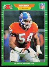 Keith Bishop, 1989 Pro Set, #99, Denver Broncos, Football Card