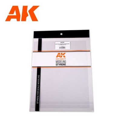 Textured Acrylic Sheet - Transparent Running Water - 245 x 195mm x 1 Unit