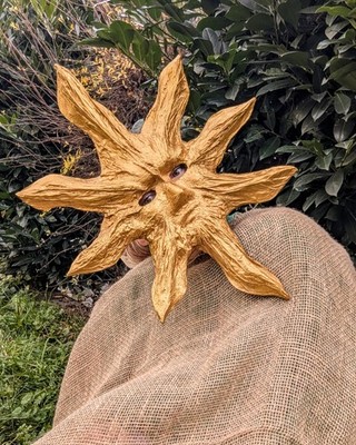 Papier-mache mask ''Crown of the Sun''.  100% Handcrafted