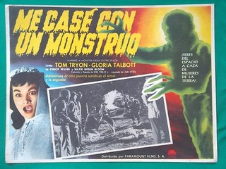 I MARRIED A MONSTER FROM OUTER SPACE Tom Tyron GLORIA TALBOTT MEXICAN LOBBY CARD