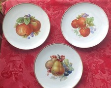 RARITÄT 3 sehr alte Obstteller 19 cm mit Goldrand Rosenthal feines Porzellan 