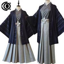 Demon Slayer Iguro Obanai Cosplay Costume Uniform Suit Outfit Wooden Clogs Gift