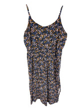 OLD NAVY Midi Dress XL Blue Floral Ditzy Cottage Peasant Strappy Beach Summer