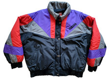 Vintage 90s YAMAHA Coat Jacket Black Purple Red Ladies XL Snowmobile SMB-94 Nice