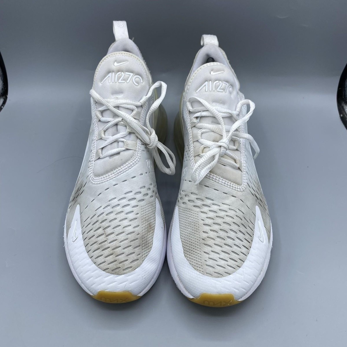 Nike Air Max 270 Men's White Gum Athletic Running Sneakers DC1702