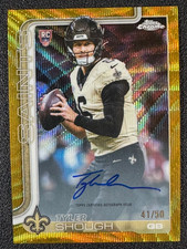 2025 Topps Chrome Tyler Shough #RA-TYS Gold Wave Rookie Auto /50 (AU, RC)
