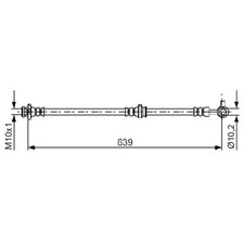 Bremsschlauch 24634556 vorne rechts für Nissan Juke F15