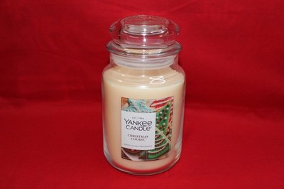 NEW YANKEE CANDLE CHRISTMAS COOKIE SCENTED  22oz LARGE JAR WITH UP TO 150 HOUR