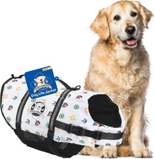 Dog Life Jacket - Swimming Vest for Dogs, Adjustable, Reflective, Comfortable, M