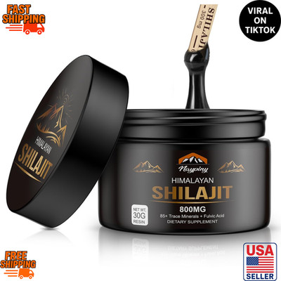 Shilajit Pure Himalayan Organic Resin 800mg Gold Grade 85+ Minerals
