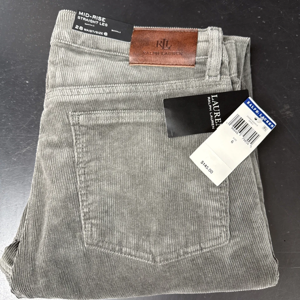 Pantalones de pana para mujer Polo Ralph Lauren talla 6. Nuevo con etiquetas $145 nuevo. Foto 4 de 4