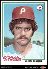 1978 Topps #297 Warren Brusstar Phillies DOUBLE-PRINT RC 7 - NM