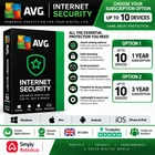AVG Internet Security 2026 10 Devices 1/3 Year Antivirus PC Mac Android iOS