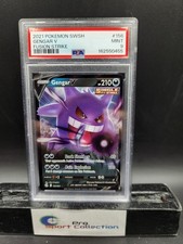 2021 POKEMON SWORD & SHIELD FUSION STRIKE 156 GENGAR V PSA 9
