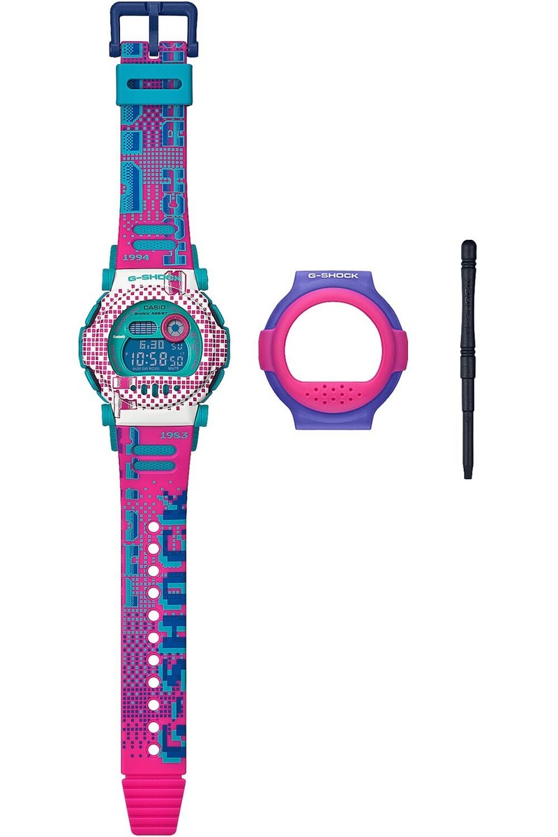 時計 G-SHOCK G-B001RG-4JR CASIO G-SHOCK G-B001RG-4JR Men Watch Bluetooth Pink x Blue