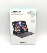 Logitech Slim Folio Tastaturhülle für Apple iPad 10. Gen - Oxford Grey Deutsch