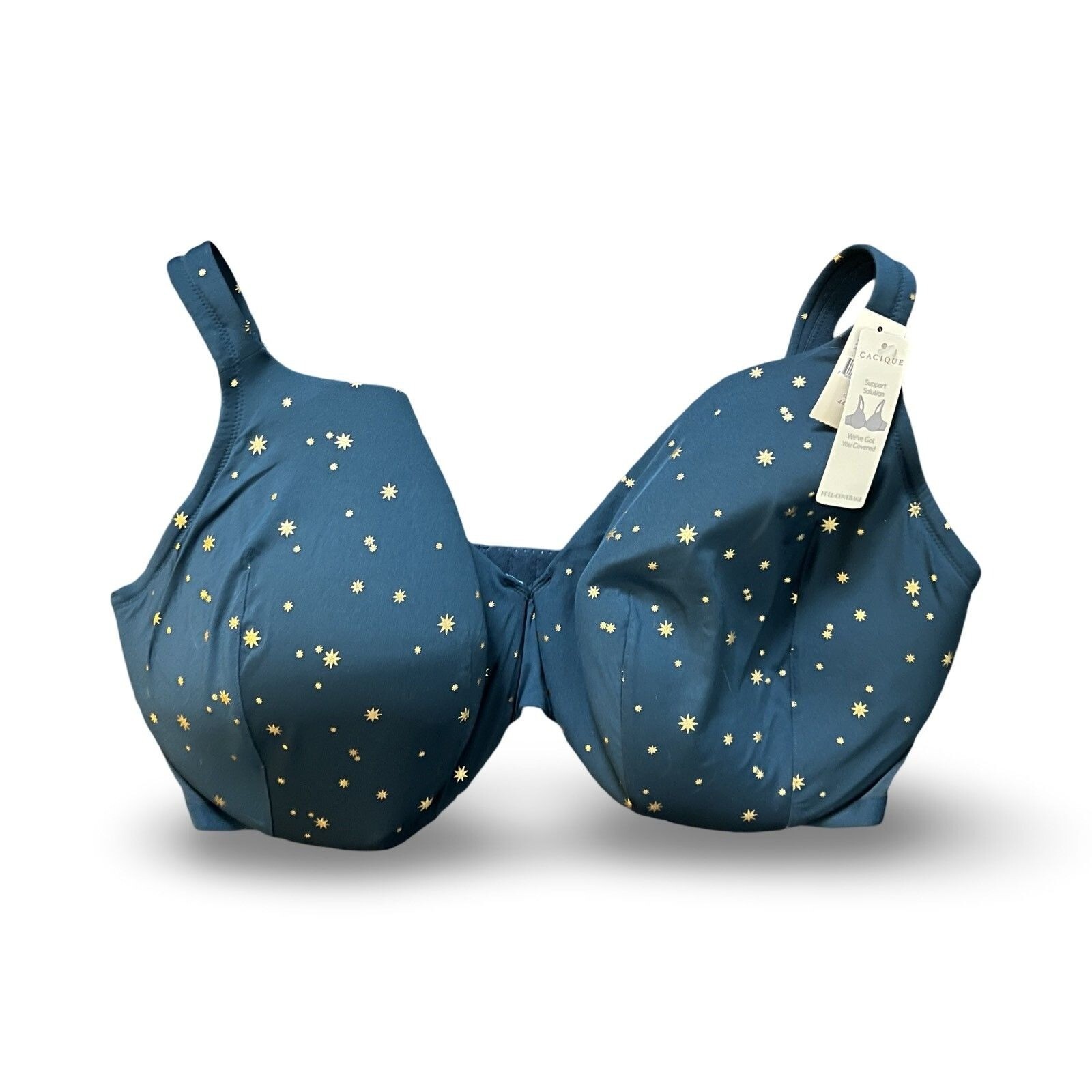 Lane Bryant Cacique Blue Teal Bra Lightly Lined Full Coverage Underwire ...