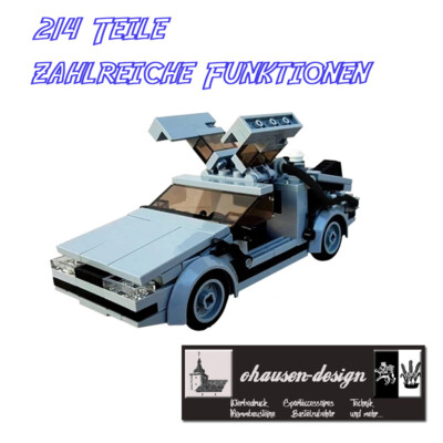 DMC DeLorean Marty McFly Doc 214 Teile Klemmbausteine 100% COBI 100% kompatibel
