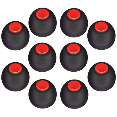 5 Pairs Noise Isolation Silicone Soft Ear Buds Earplug Tips for Headphones-Large