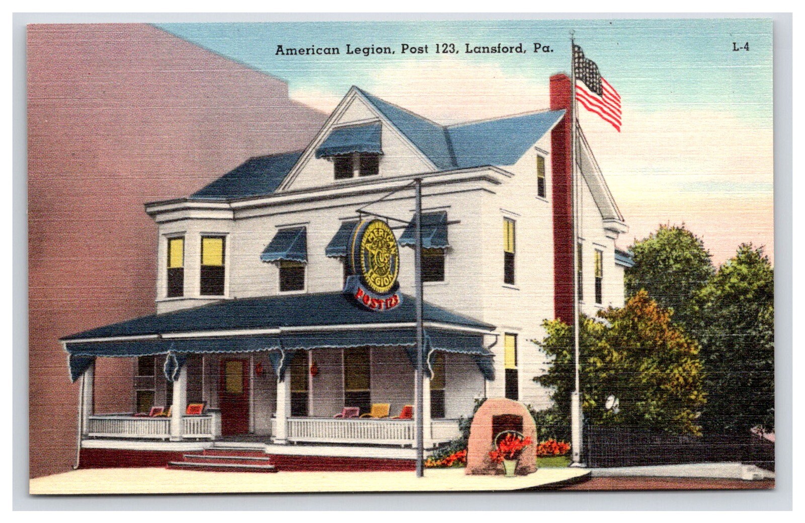 Postcard PA American Legion Post 123, Lansford, Pennsylvania Unposted eBay