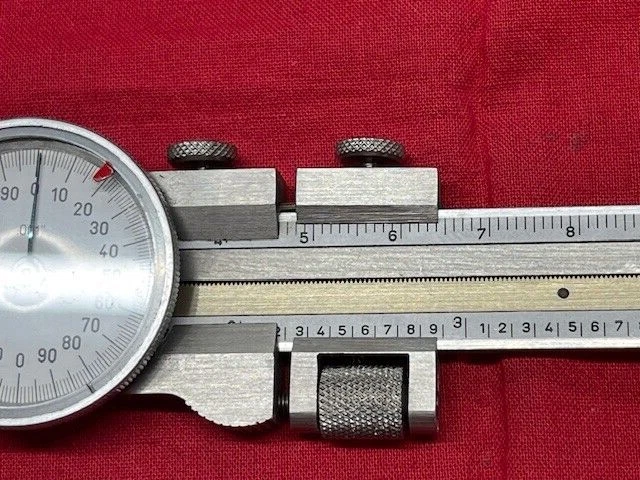 Helios Dial Caliper with Fine Adjustment, White Face, 6" - VINTAGE - Image 3 of 4