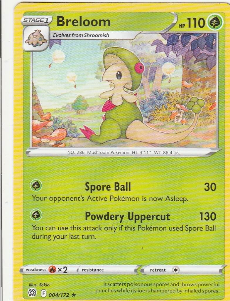 Breloom ポケモンカード 80HP Breloom 4/172 Pokemon Brilliant Stars | eBay