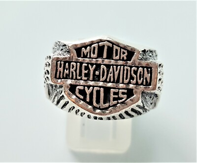 925 Sterling Silver Harley Motor CYCLES Wings Biker Rocker