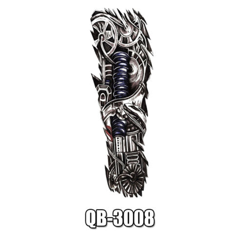 Temporary Full Arm Tattoo Sticker Waterproof Large Leg Fake Tattoos Body Art AU - Picture 12 of 29
