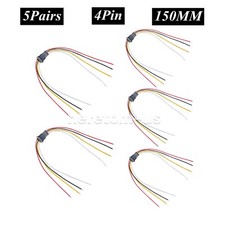 5Pairs JST 4-Pin SM Plug Male and Female Connctor Adapter Cable 150mm Wire