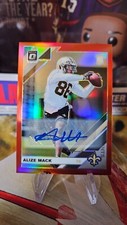 2019 Alize Mack Optic Red #/50 Auto Rookie Card New Orleans Saints