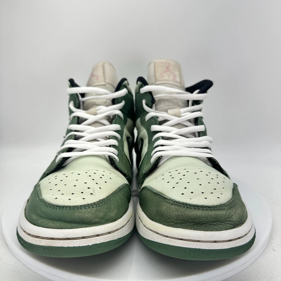 Nike Air Jordan 1 Mid Hombres 9.5 Mujeres 11 CZ0774-300 Zapatos de Baloncesto Verde Holandés Foto 3 de 4